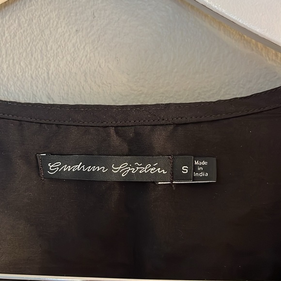 Gudrun Sjoden Gorgeous Black Midi Dress with Floral Embroidery - Picture 4 of 6